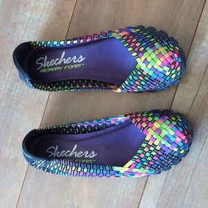 Skechers Memory Foam EZ Flex Illuminate Size 9.5 Women’s Rainbow Multi Color